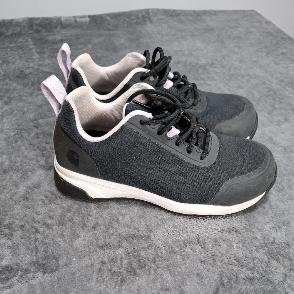 Carhartt Women's Work Shoes Sneakers in Black and Light Pink Safety Toe Size 6 - Picture 1 of 12